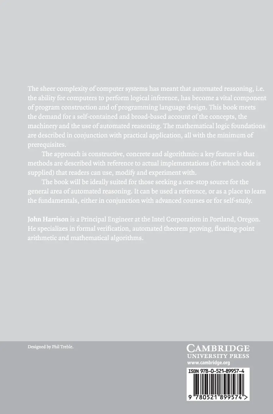 Rückseite: 9780521899574 | Handbook of Practical Logic and Automated Reasoning | John Harrison