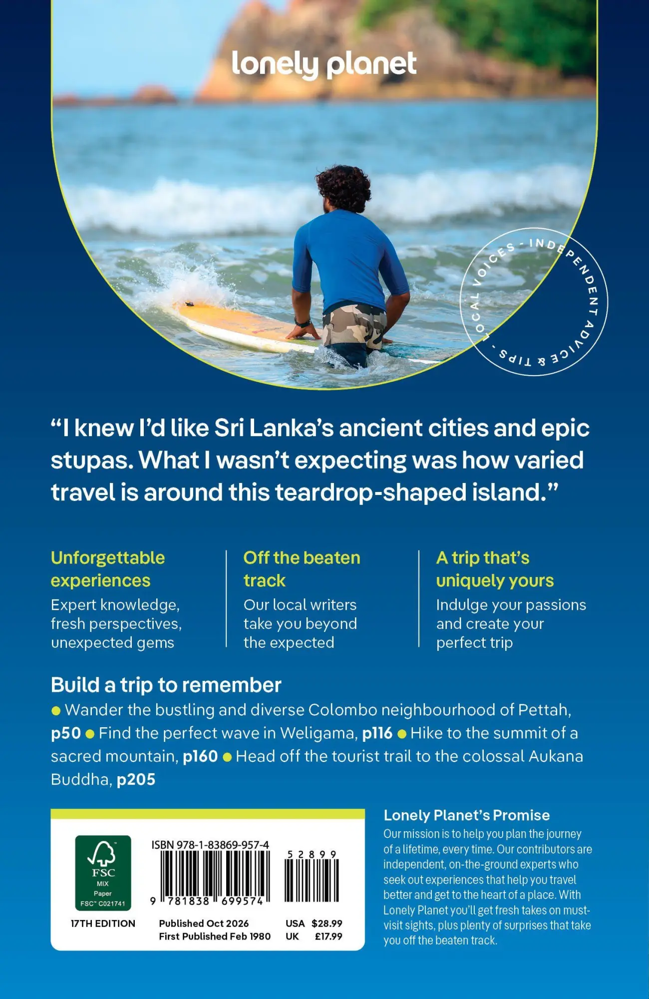 Bild: 9781838699574 | Lonely Planet Sri Lanka | Bradley Mayhew (u. a.) | Taschenbuch | 2026