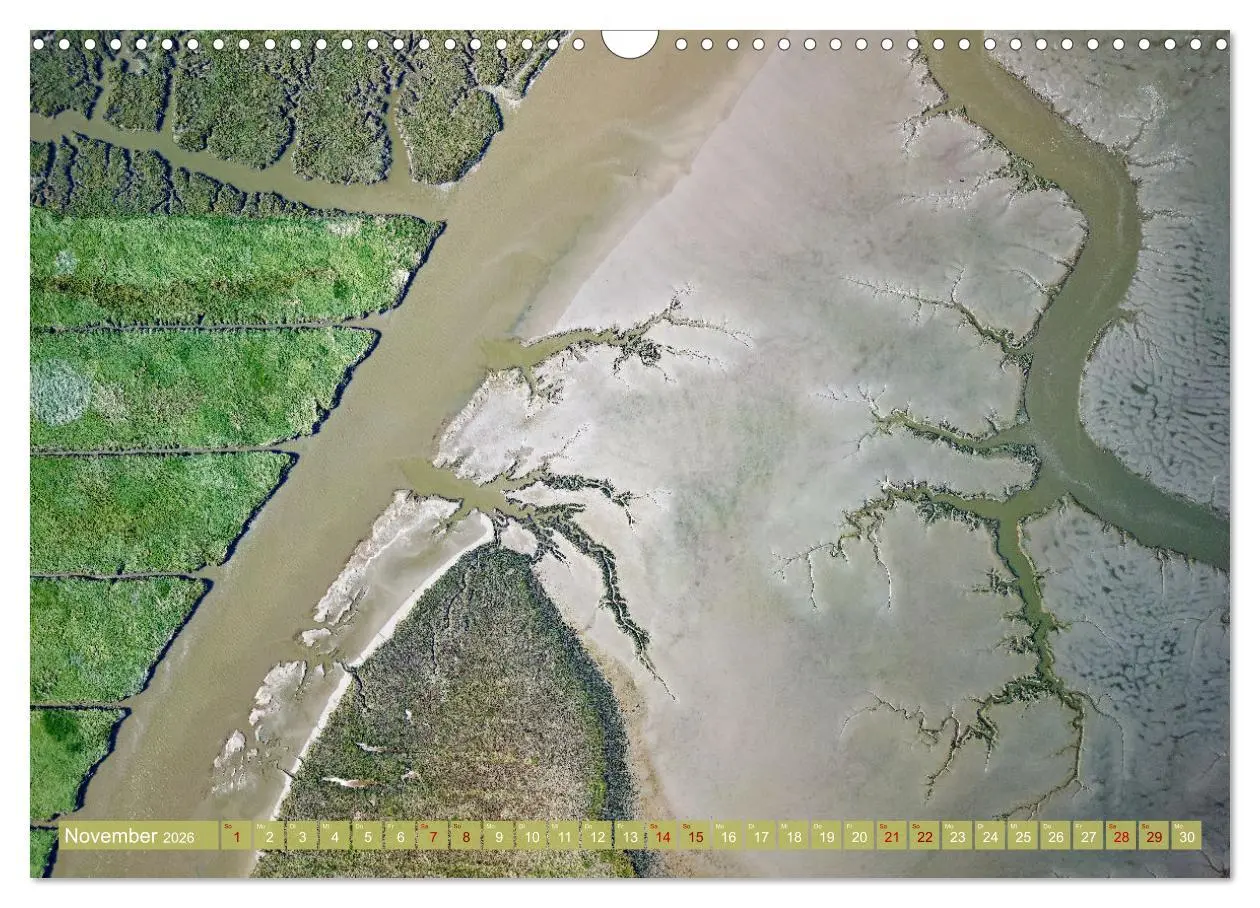 Bild: 9783457489574 | neunziggrad I photoart: das wattenmeer von oben (Wandkalender 2026...