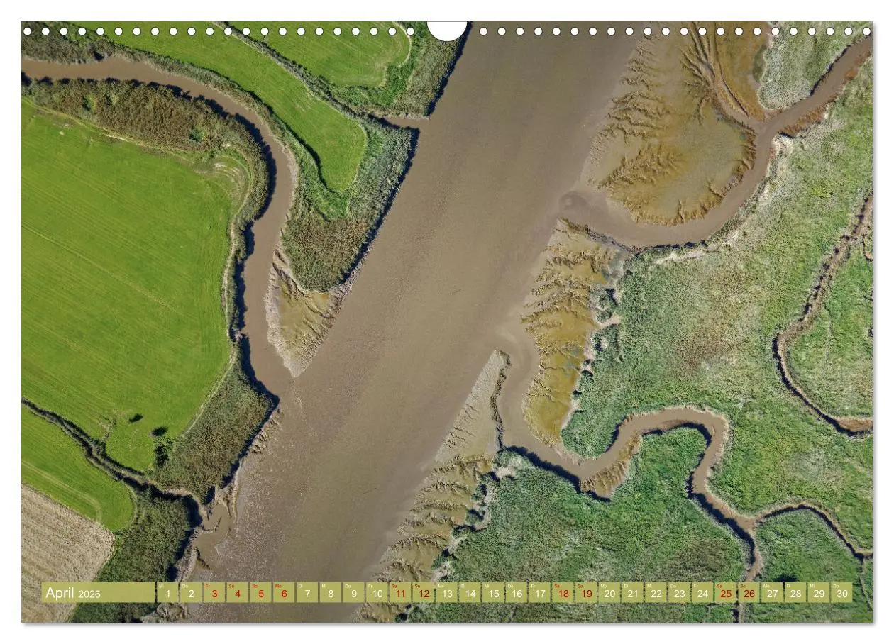 Bild: 9783457489574 | neunziggrad I photoart: das wattenmeer von oben (Wandkalender 2026...