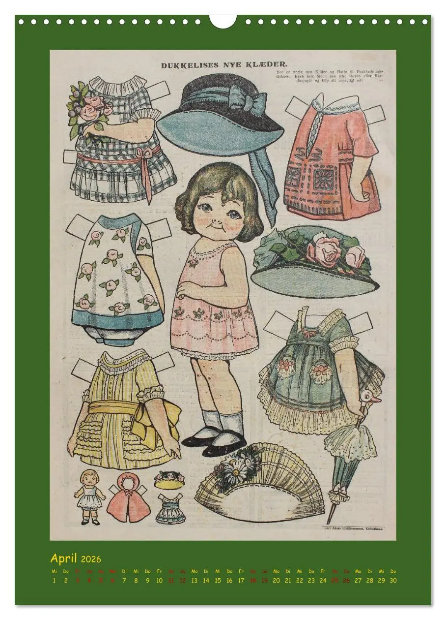 Bild: 9783516409574 | Dukke Lise Kalender - Anziehpuppen aus Papier (Wandkalender 2026...