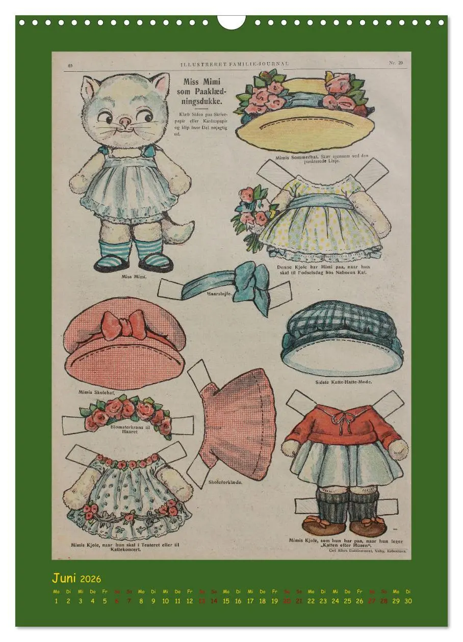 Bild: 9783516409574 | Dukke Lise Kalender - Anziehpuppen aus Papier (Wandkalender 2026...