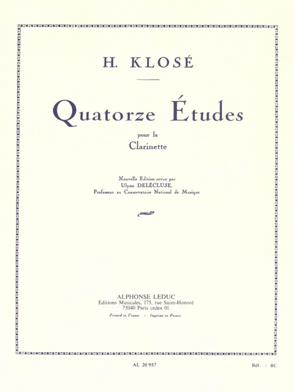 Cover: 9790046209574 | 14 Etudes Op18 | Hyacinte Eleonore Klosé | Buch | Alphonse Leduc