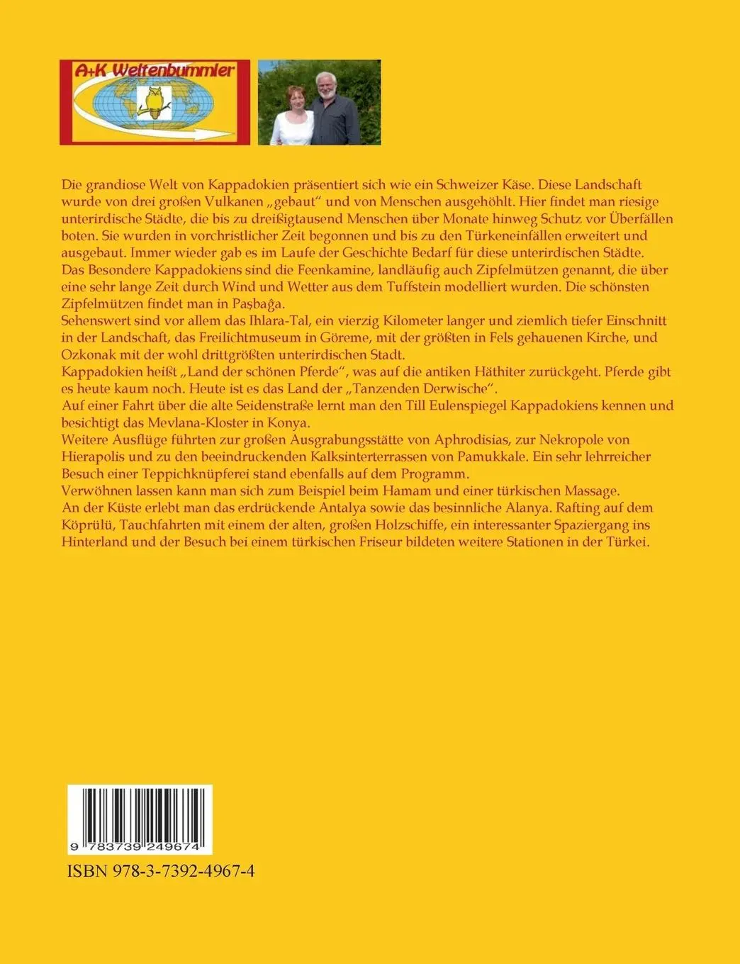 Rückseite: 9783739249674 | Türkei | Pauschalreise durch Kappadokien - Alanya und Umgebung | Buch