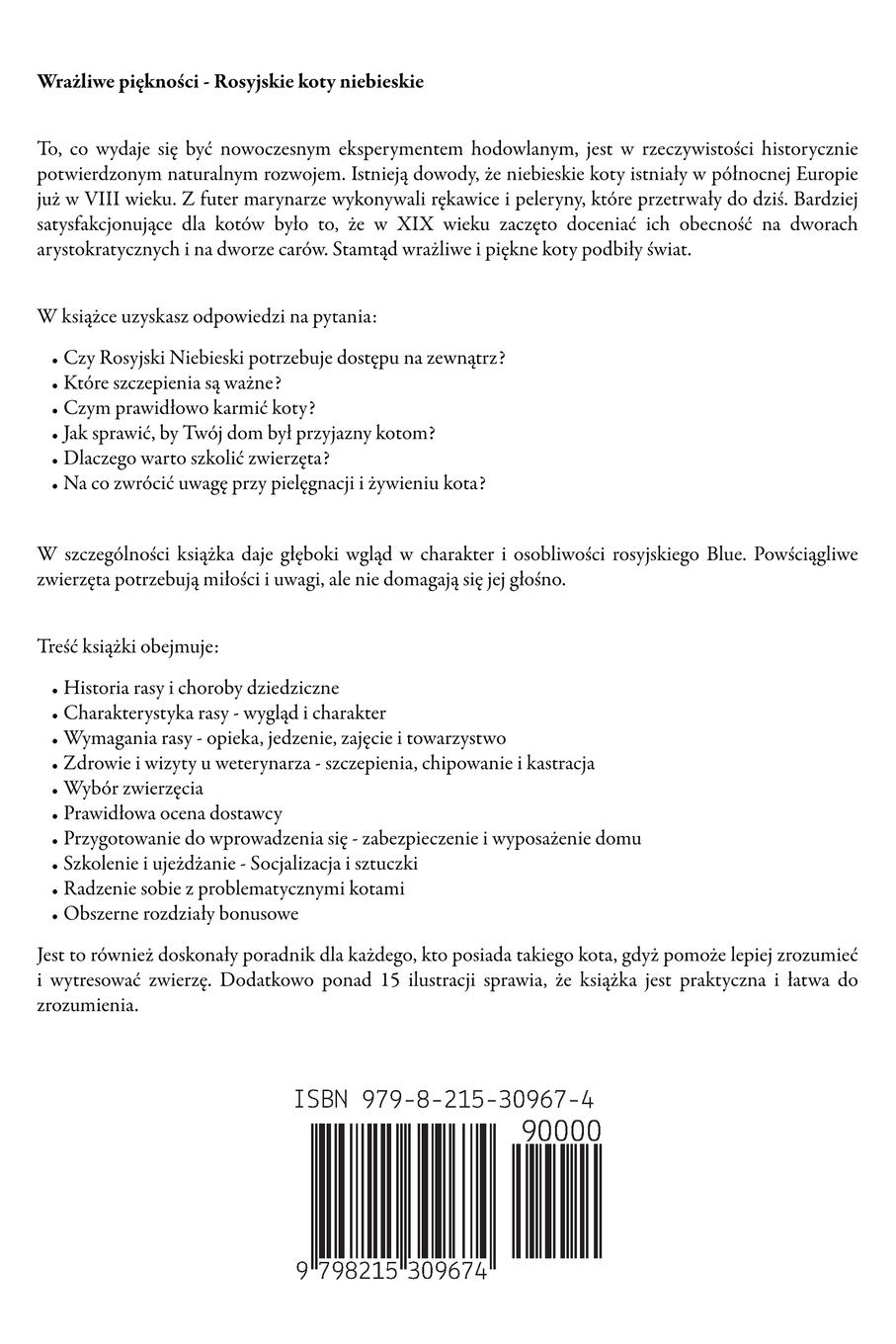 Rückseite: 9798215309674 | Kot Rosyjski Niebieski | Jakub Kowalczyk | Taschenbuch | Polnisch
