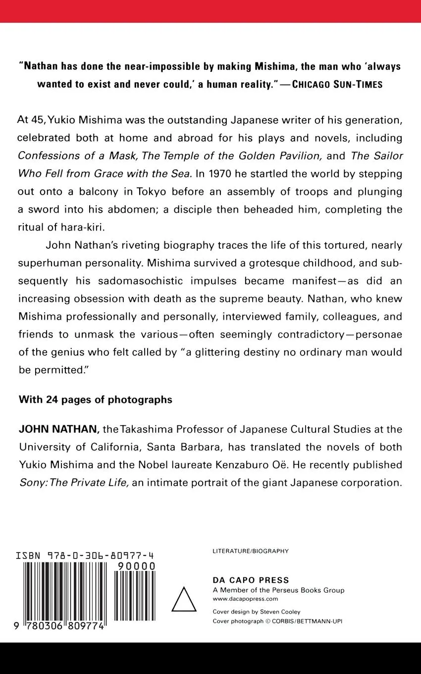 Rückseite: 9780306809774 | Mishima | A Biography | John Nathan | Taschenbuch | Englisch | 2000
