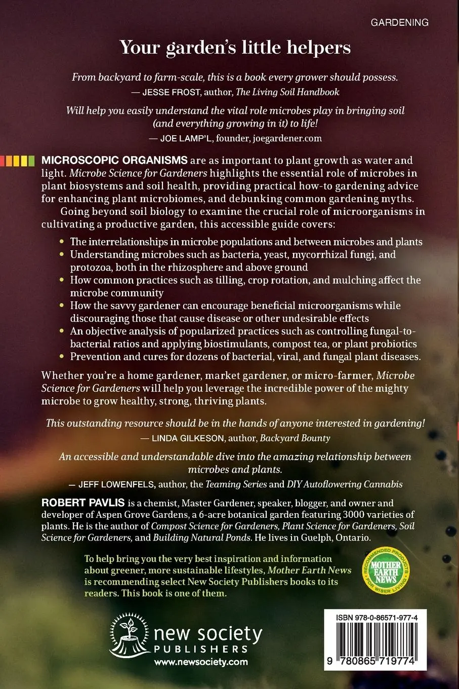 Rückseite: 9780865719774 | Microbe Science for Gardeners | Secrets to Better Plant Health | Buch