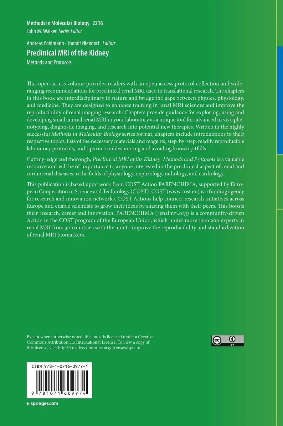 Rückseite: 9781071609774 | Preclinical MRI of the Kidney | Methods and Protocols | Buch | xiv