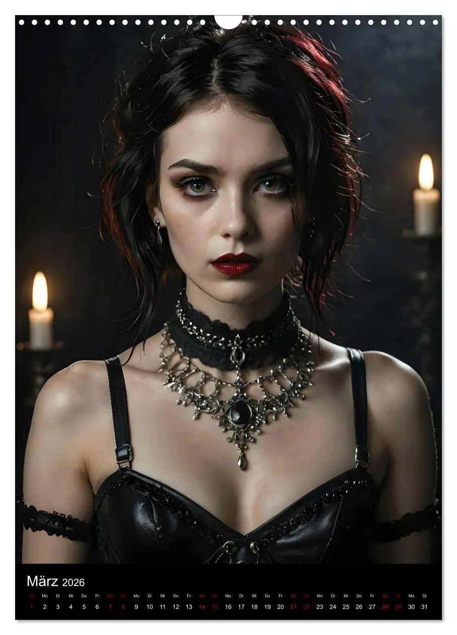 Bild: 9783516249774 | Gothic beauties - Schönheiten der Nacht (Wandkalender 2026 DIN A3...