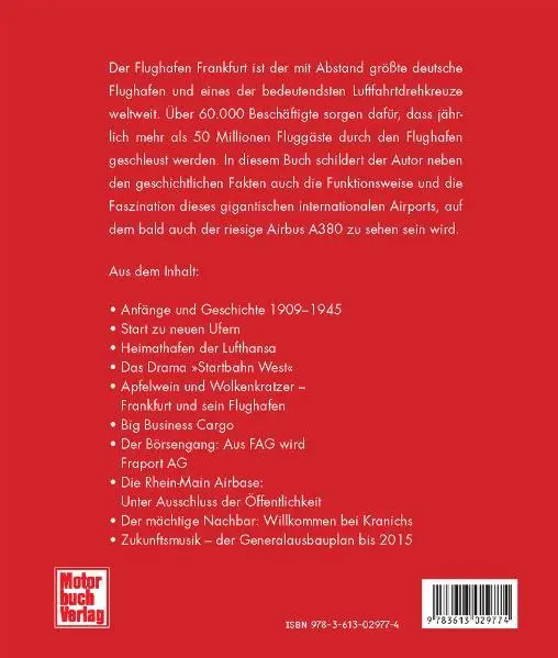 Rückseite: 9783613029774 | Flughafen Frankfurt | Drehkreuz Europas | Helmut Trunz | Buch | 208 S.