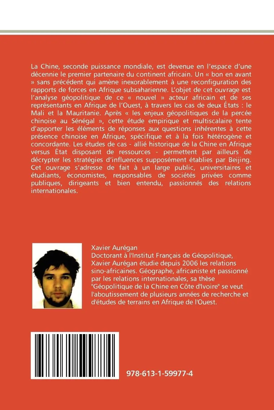 Rückseite: 9786131599774 | Les enjeux géopolitiques de la Chine en Afrique de l'Ouest | Aurégan