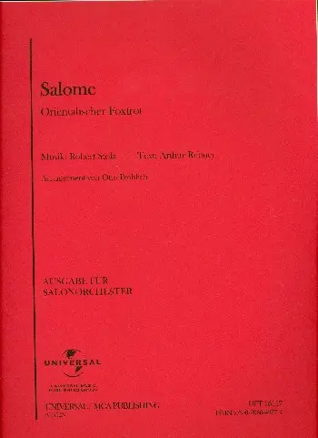 Cover: 9790206049774 | Salome | Robert Stolz | Partitur | UFT | EAN 9790206049774
