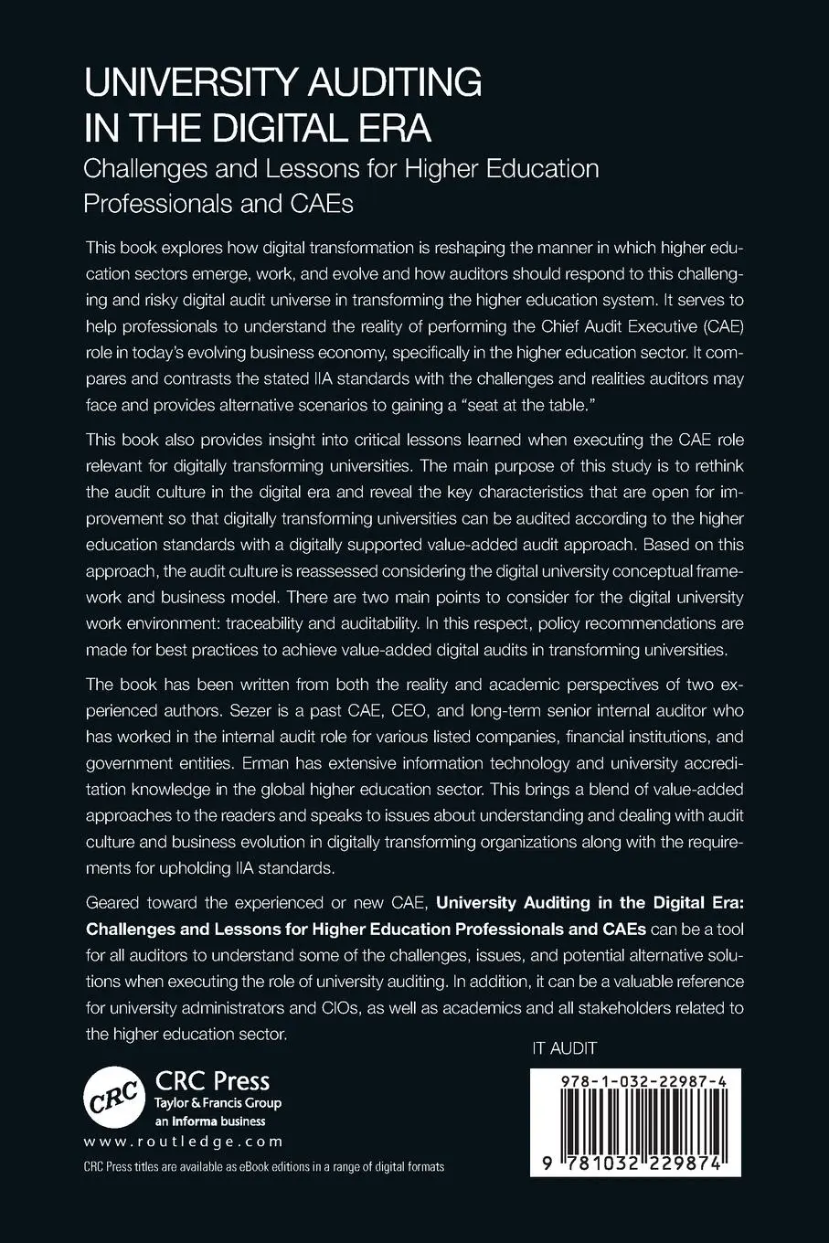 Rückseite: 9781032229874 | University Auditing in the Digital Era | Kahyaoglu (u. a.) | Buch