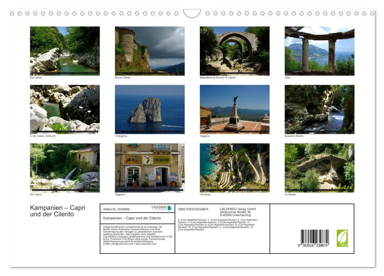 Bild: 9783516239874 | Kampanien - Capri und der Cilento (Wandkalender 2026 DIN A3 quer),...