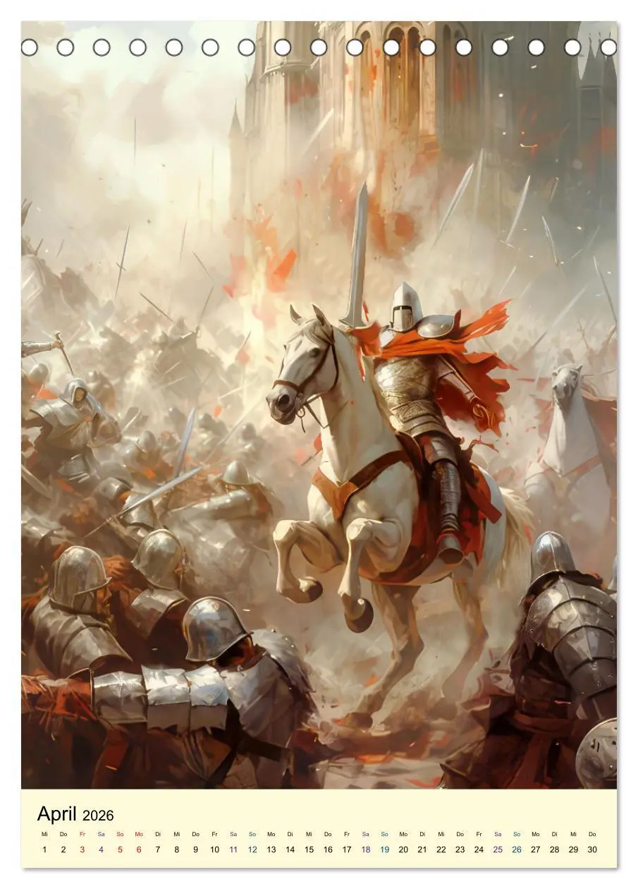 Bild: 9783516309874 | Drachen Ritter Burgen (Tischkalender 2026 DIN A5 hoch), CALVENDO...