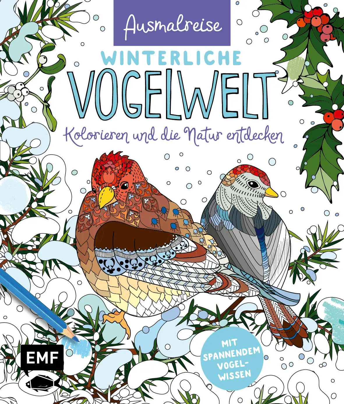Cover: 9783745929874 | Ausmalreise Winterliche Vogelwelt | Edition Michael Fischer | Buch