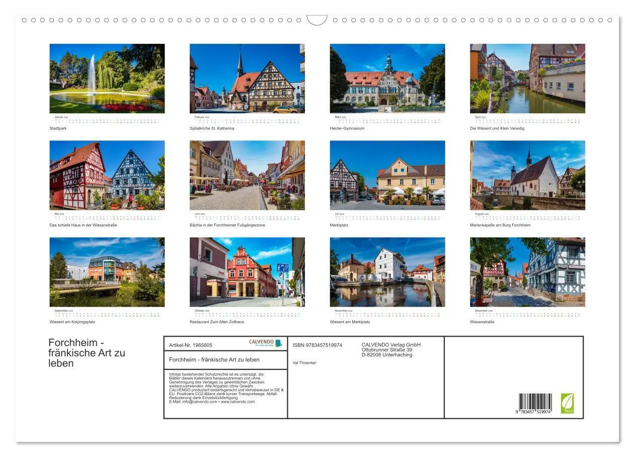 Bild: 9783457519974 | Forchheim - fränkische Art zu leben (Wandkalender 2026 DIN A2...
