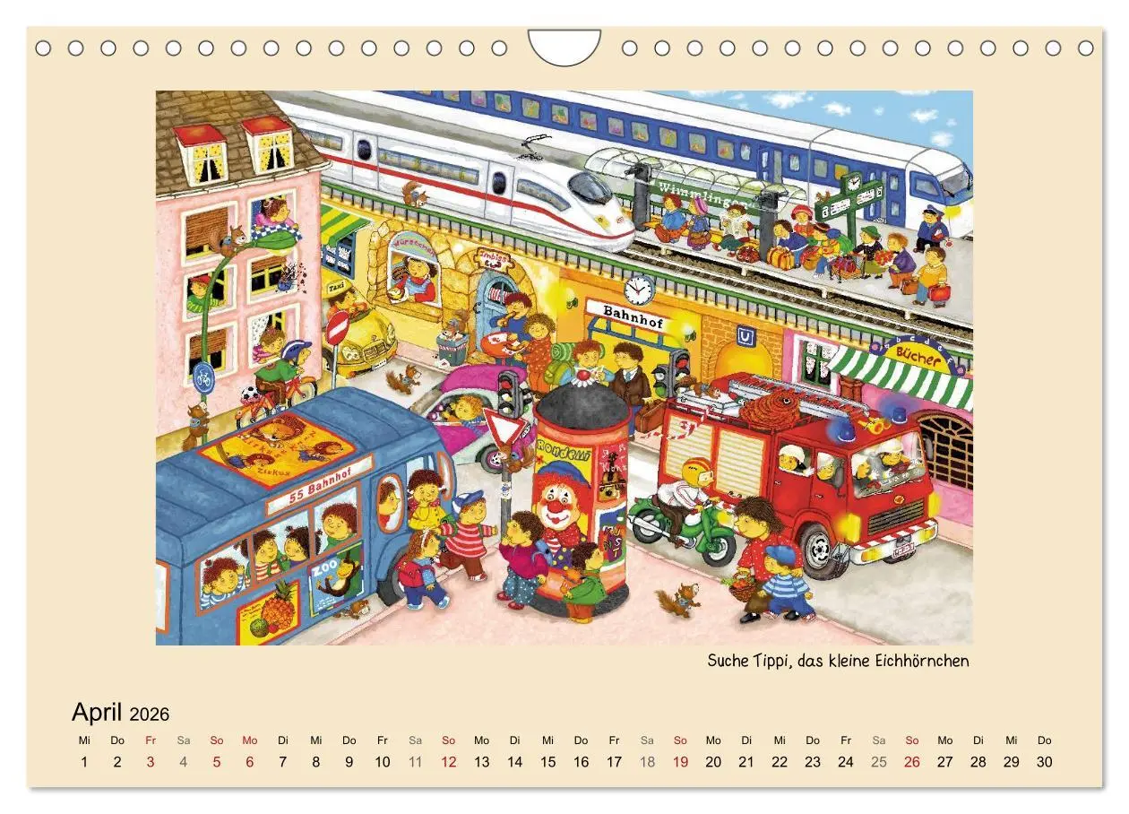 Bild: 9783516229974 | Wimmelbilder (Wandkalender 2026 DIN A4 quer), CALVENDO Monatskalender