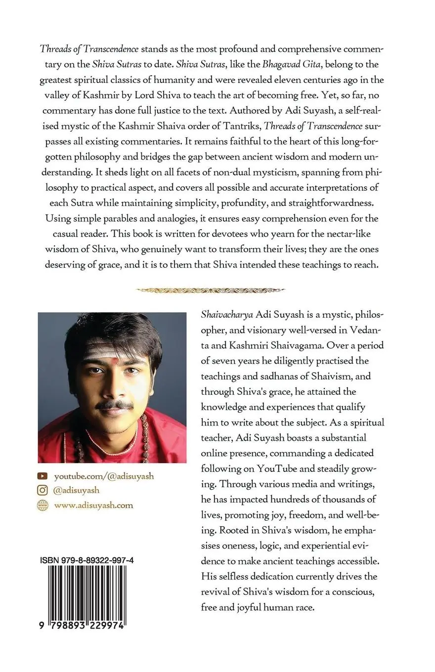 Rückseite: 9798893229974 | Threads of Transcendence | Adi Suyash | Taschenbuch | Englisch | 2024