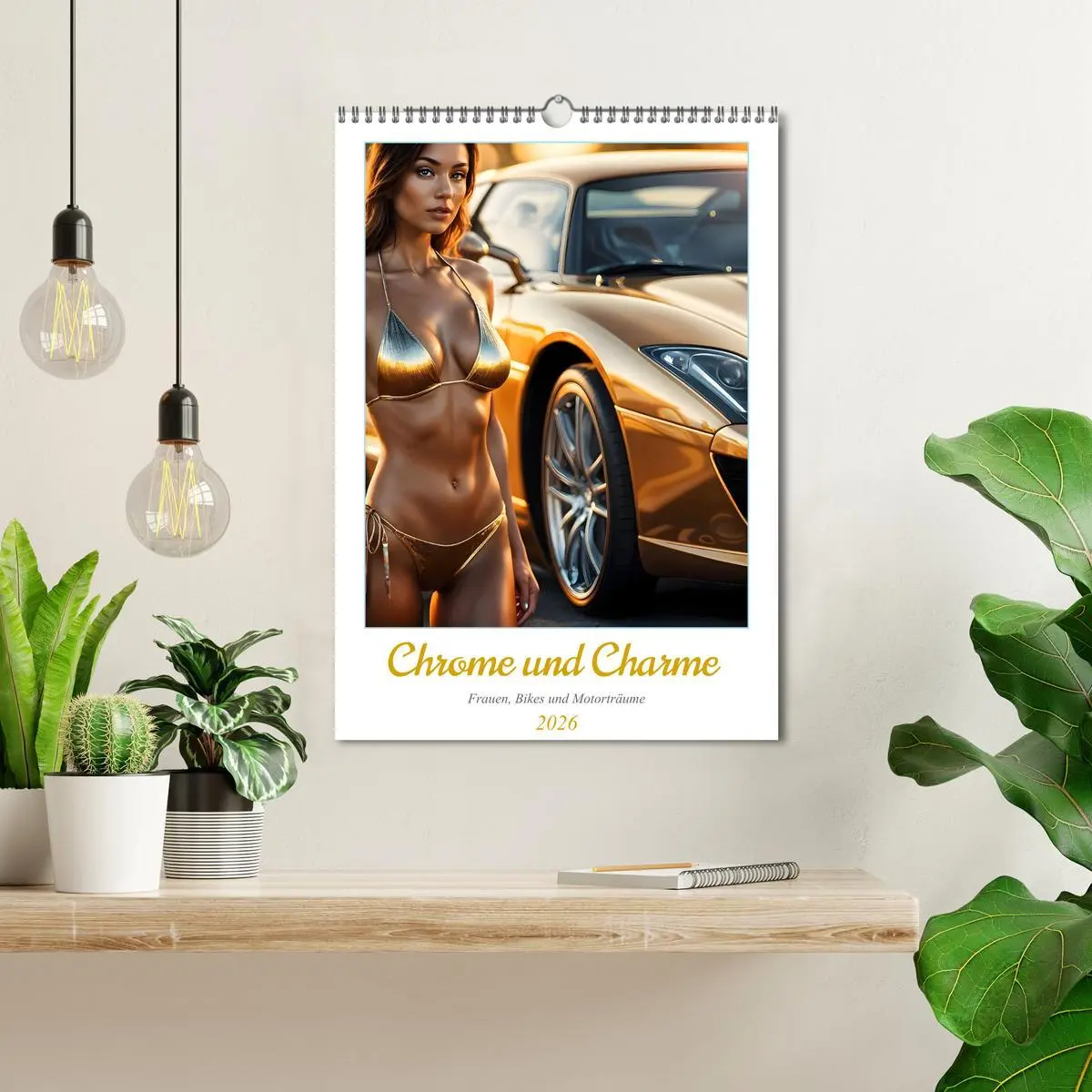 Bild: 9783457250075 | Chrome und Charme - Frauen, Bikes und Motorträume (Wandkalender...