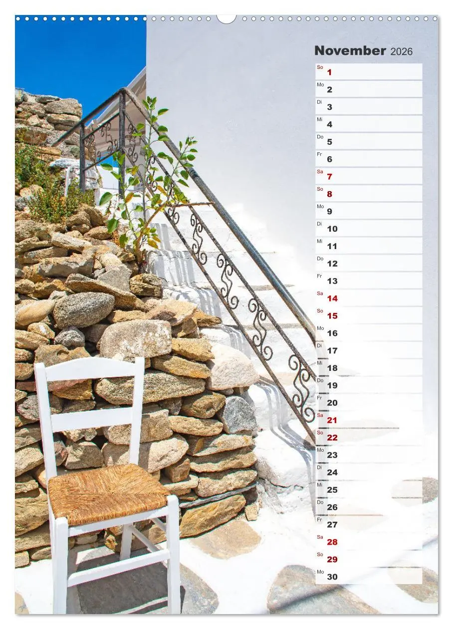 Bild: 9783516340075 | Bunte Treppen auf Mykonos - Reiseplaner (hochwertiger Premium...