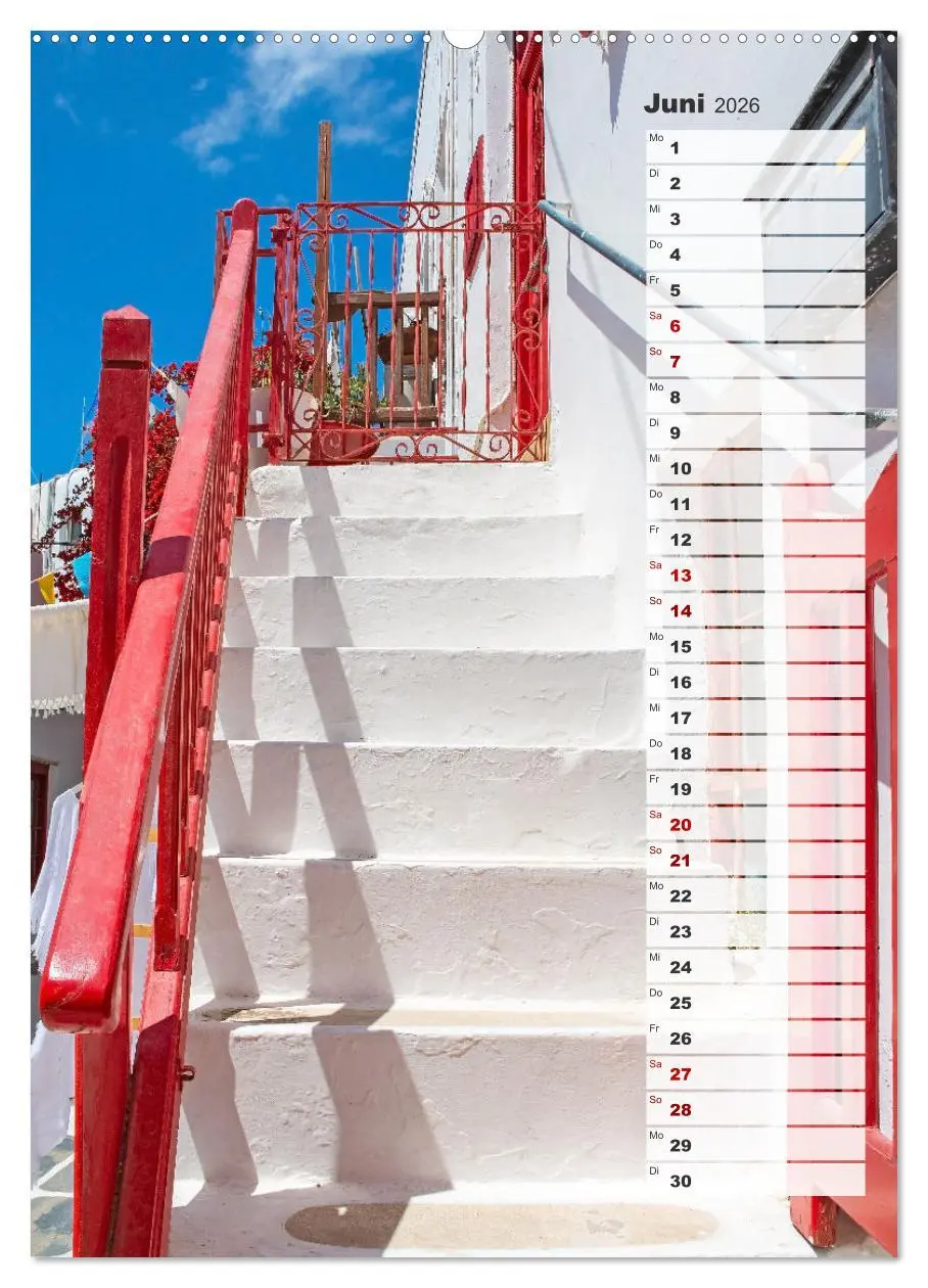 Bild: 9783516340075 | Bunte Treppen auf Mykonos - Reiseplaner (hochwertiger Premium...