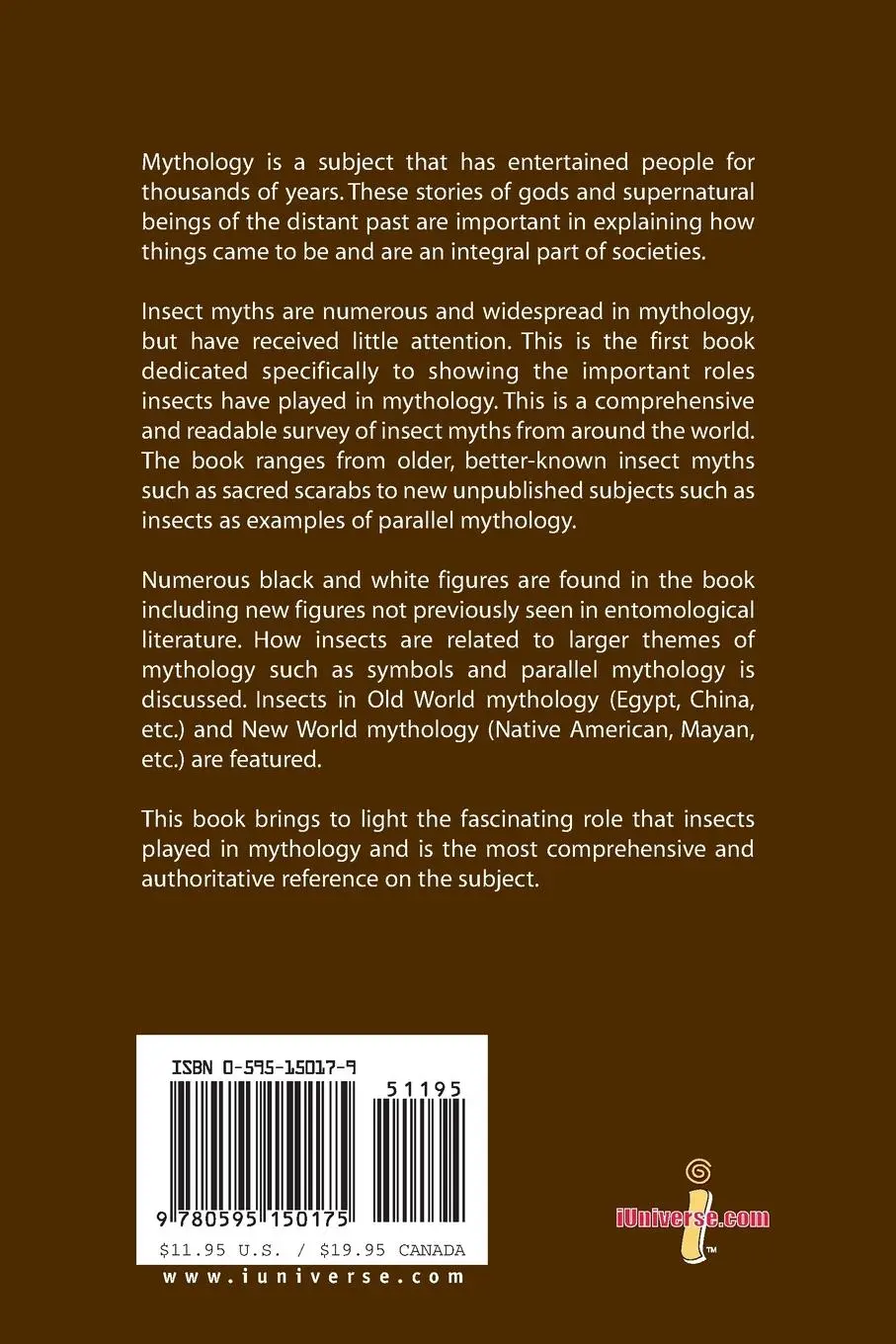 Rückseite: 9780595150175 | Insect Mythology | Gene Kritsky (u. a.) | Taschenbuch | Englisch