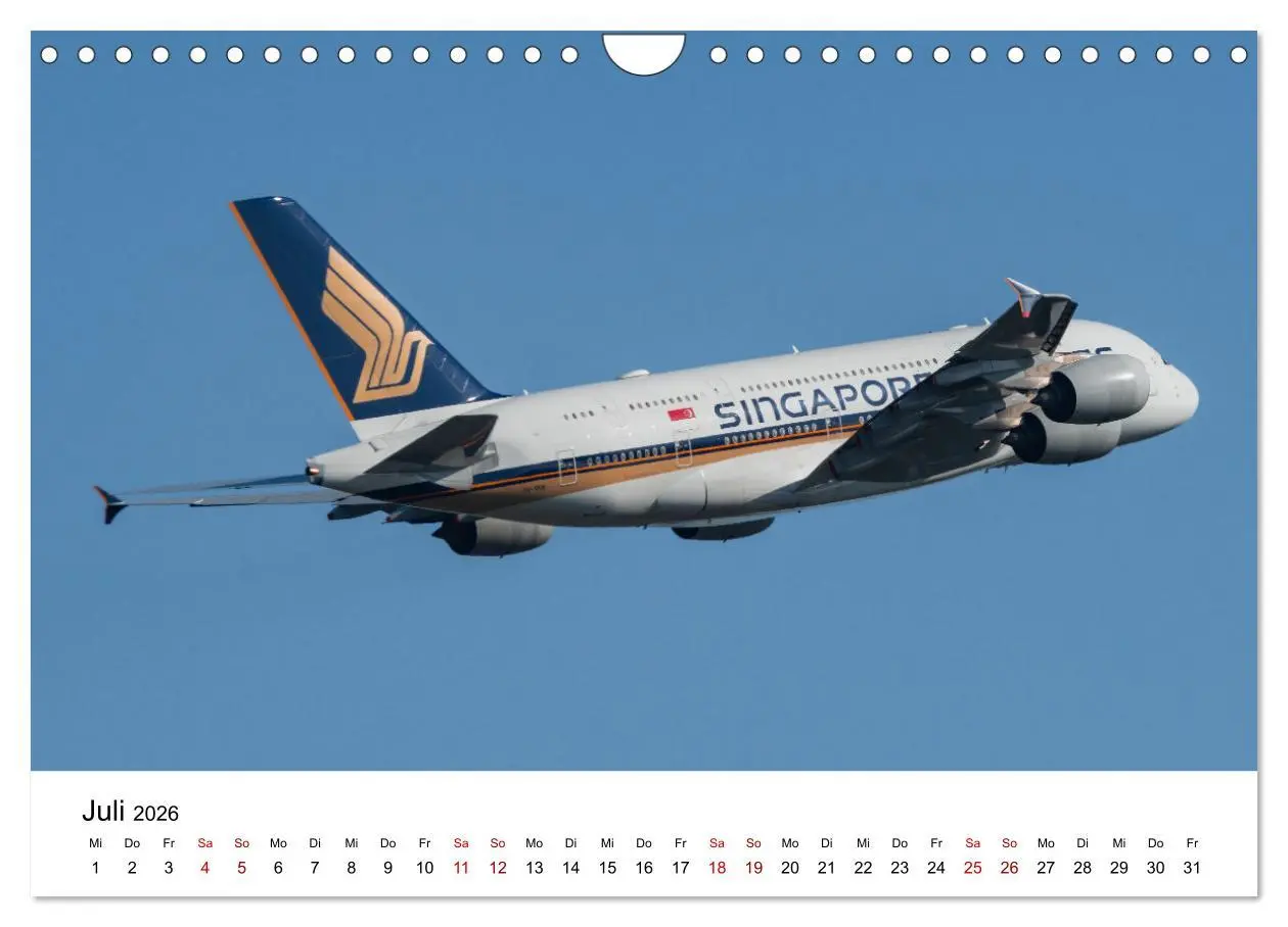 Bild: 9783457310175 | Singapore Airlines - Die ganze Flotte (Wandkalender 2026 DIN A4...