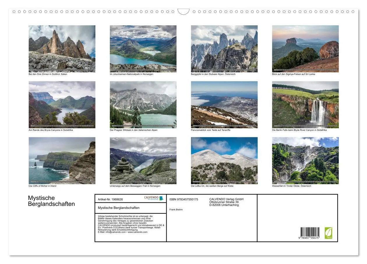 Bild: 9783457550175 | Mystische Berglandschaften (Wandkalender 2026 DIN A2 quer),...