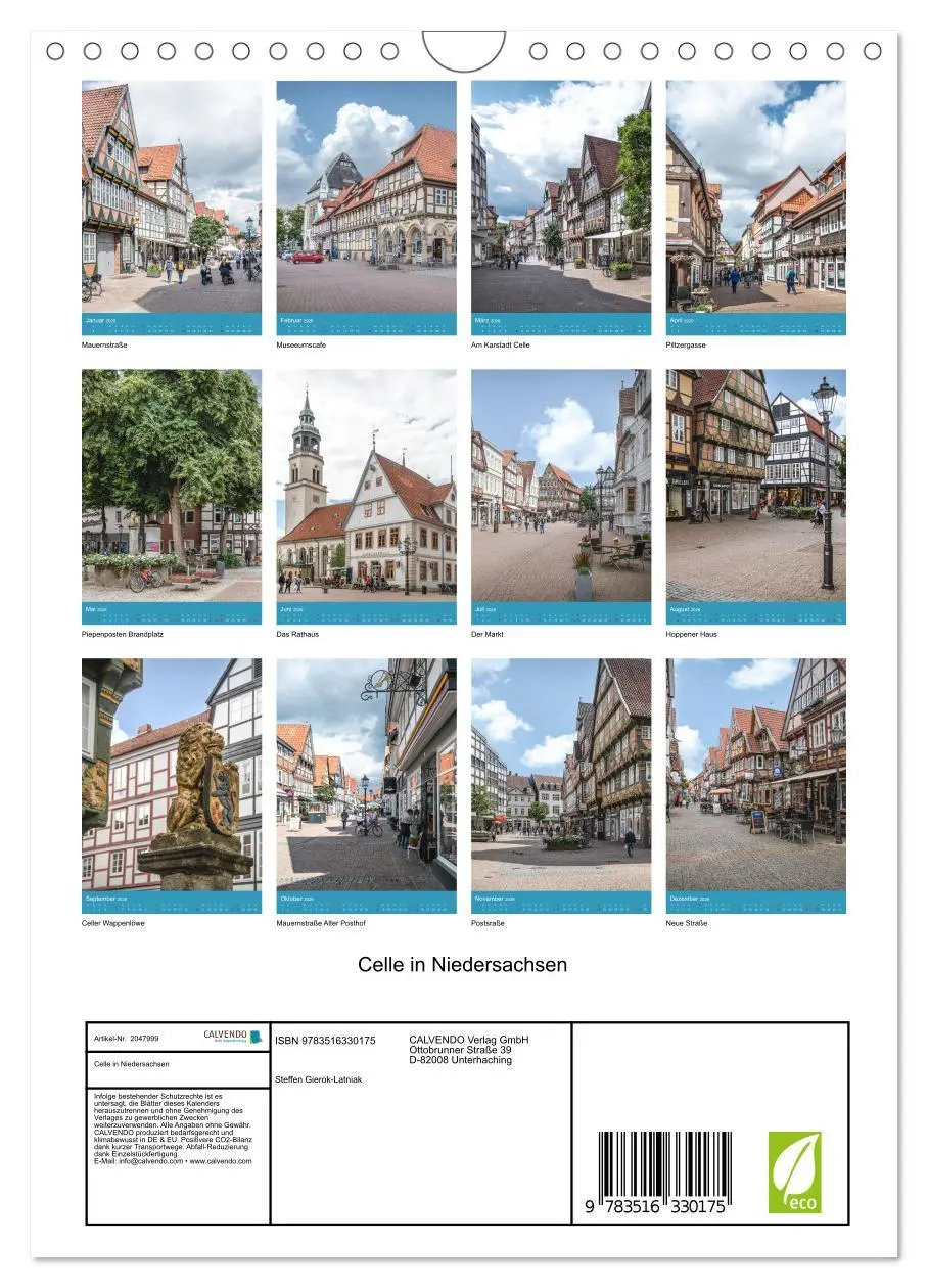 Bild: 9783516330175 | Celle in Niedersachsen (Wandkalender 2026 DIN A4 hoch), CALVENDO...