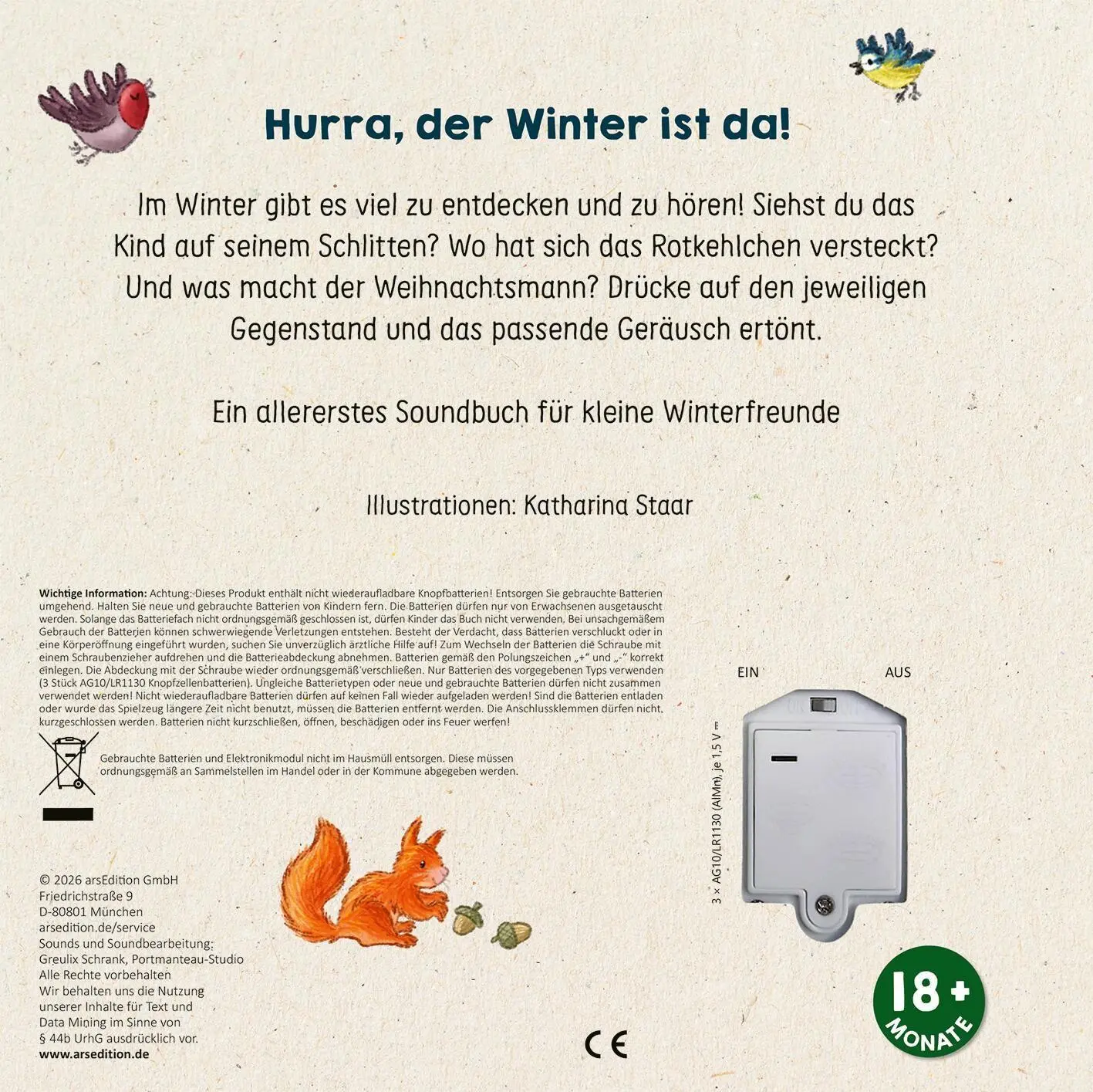 Rückseite: 9783845870175 | Such mal, hör mal! Im Winter | Mit 25 Sounds | Katharina Staar | Buch