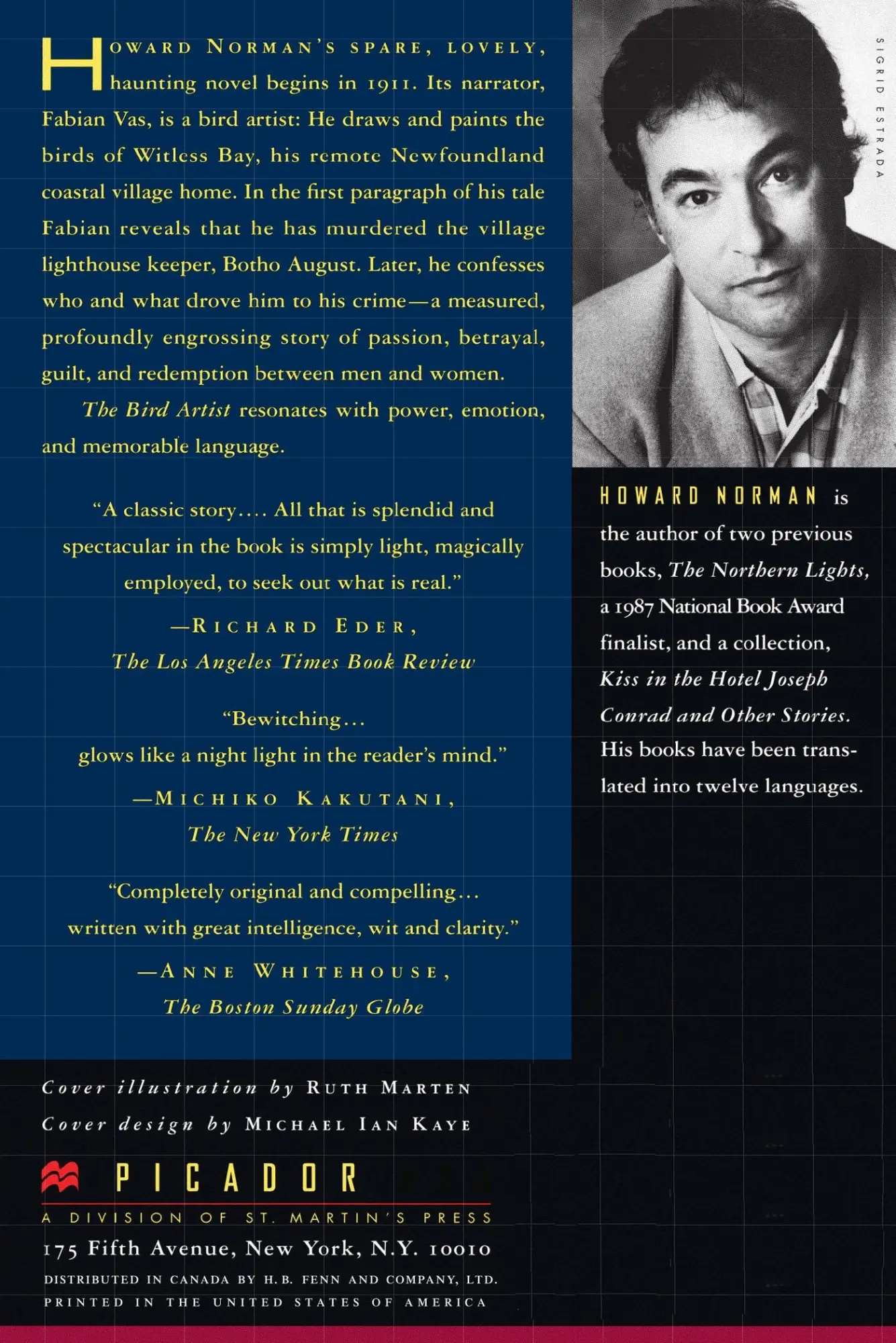 Rückseite: 9780312130275 | Bird Artist, The | Howard Norman | Taschenbuch | Englisch | 1995