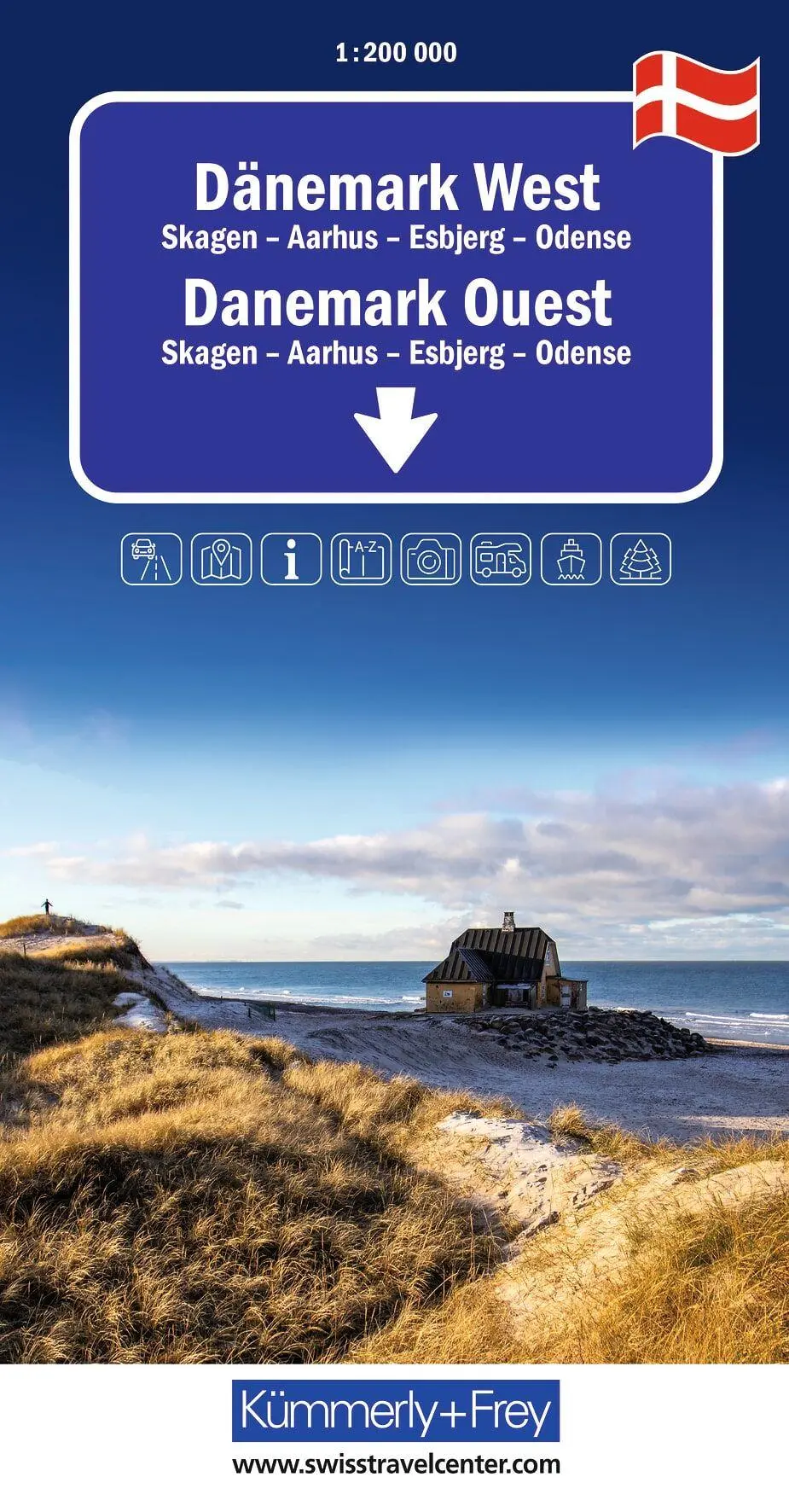 Cover: 9783259300275 | Kümmerly+Frey Regional-Strassenkarte Dänemark West 1:200.000 | Deutsch