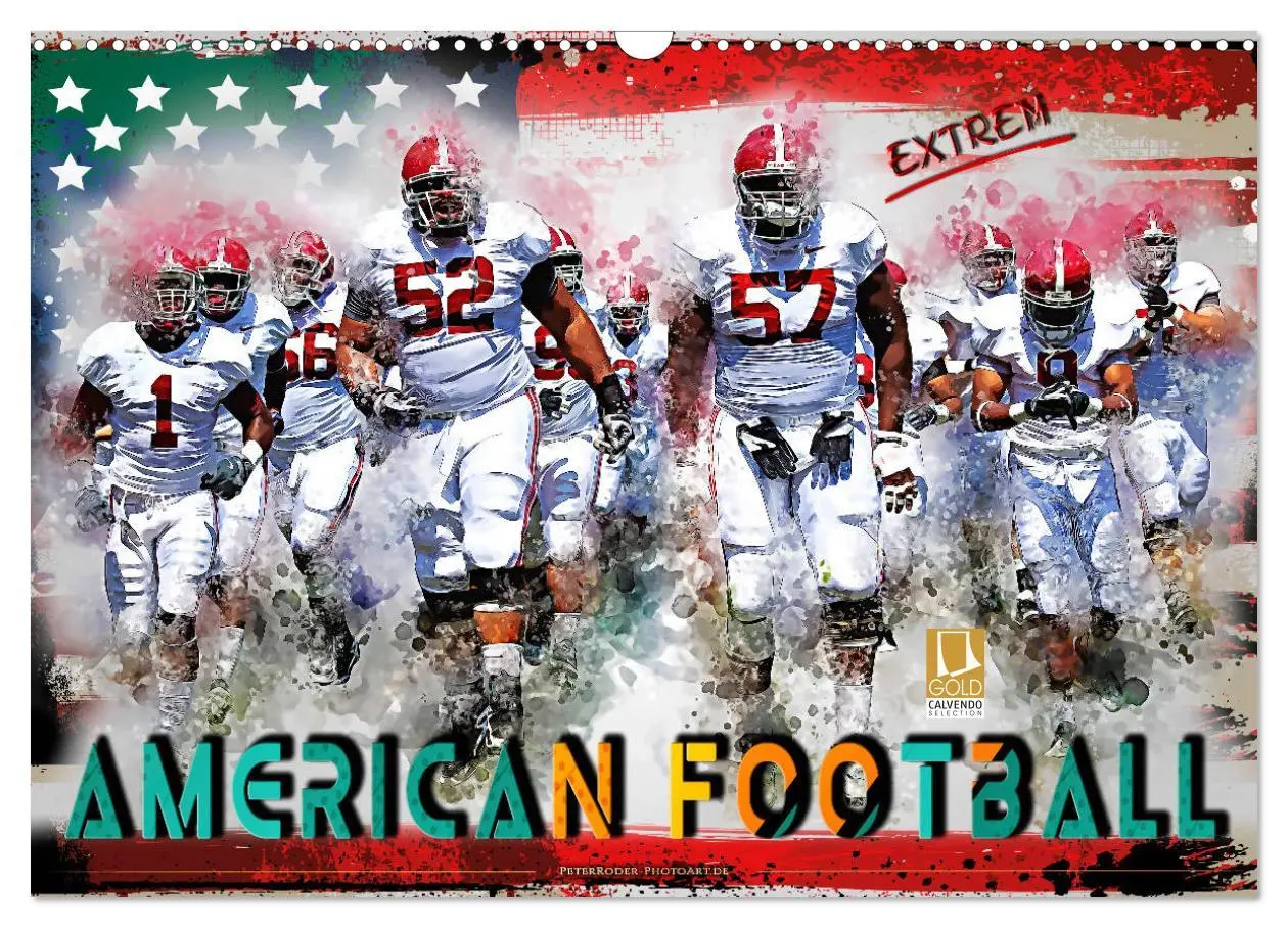 Cover: 9783457920275 | American Football extrem (Wandkalender 2026 DIN A3 quer), CALVENDO...