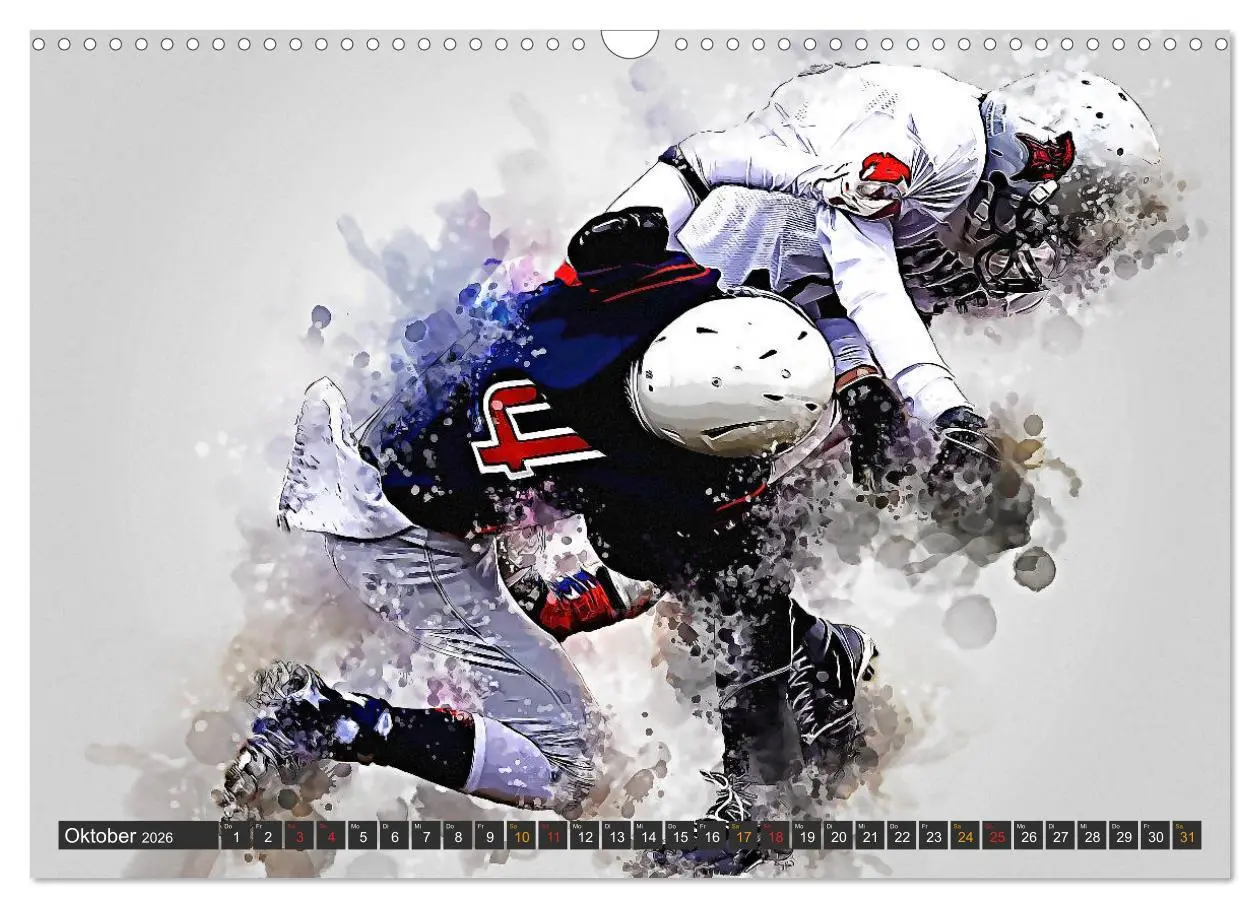 Bild: 9783457920275 | American Football extrem (Wandkalender 2026 DIN A3 quer), CALVENDO...