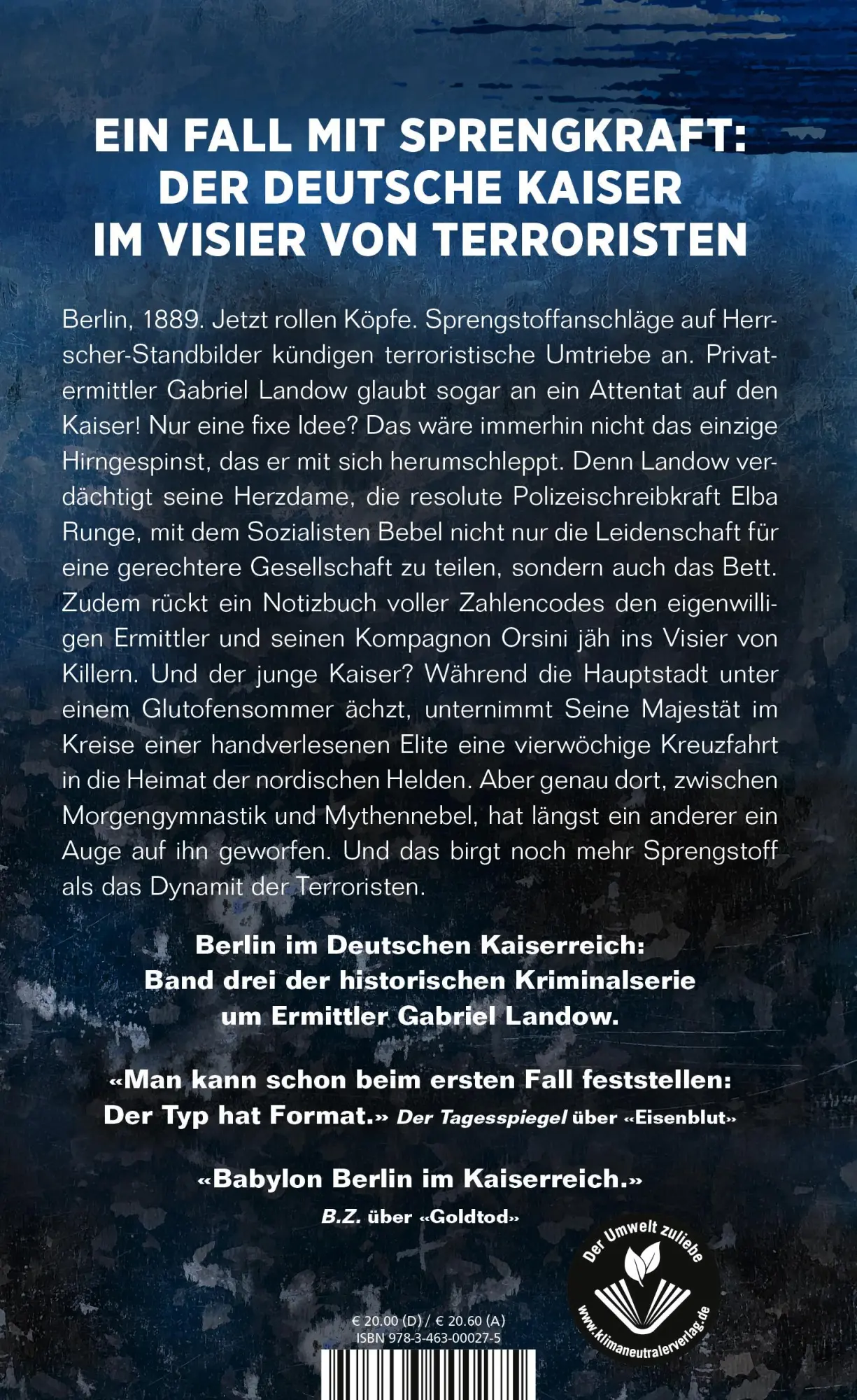 Rückseite: 9783463000275 | Thronfall | Ein historischer Krimi aus der Kaiserzeit | Axel Simon