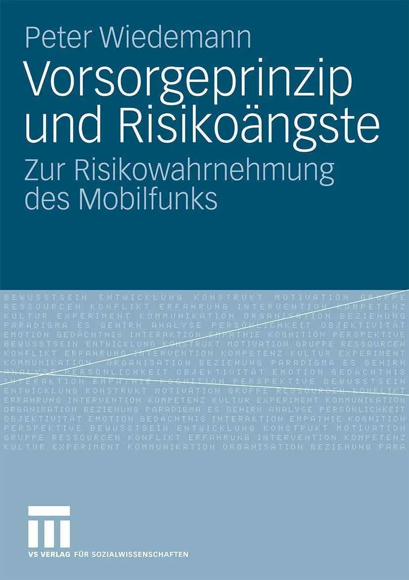 Cover: 9783531170275 | Vorsorgeprinzip und Risikoängste | Peter Wiedemann | Taschenbuch