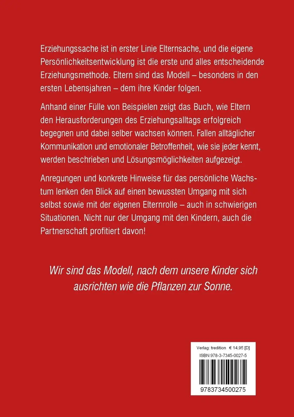 Rückseite: 9783734500275 | Elternsache ist Bewusstseinssache | Gabriele Waldow | Taschenbuch
