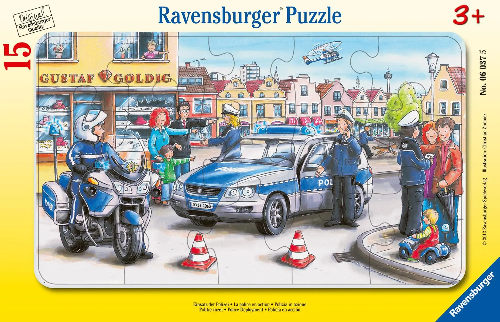 Cover: 4005556060375 | Einsatz der Polizei. Rahmenpuzzle 15 Teile | Spiel | Rahmenpuzzle