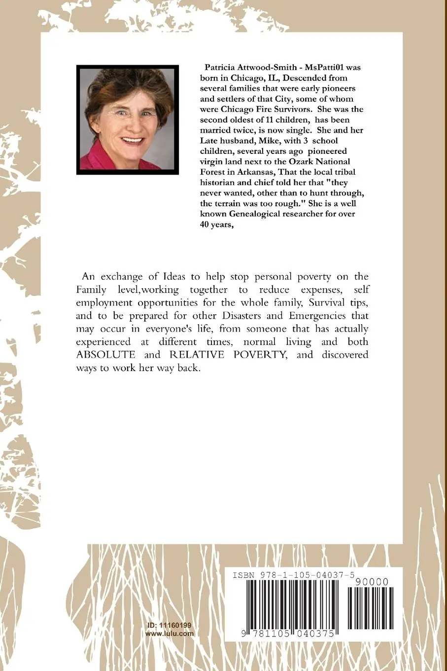Rückseite: 9781105040375 | The ABSOLUTE POVERTY SURVIVAL GUIDE | Patricia Attwood-Smith (u. a.)