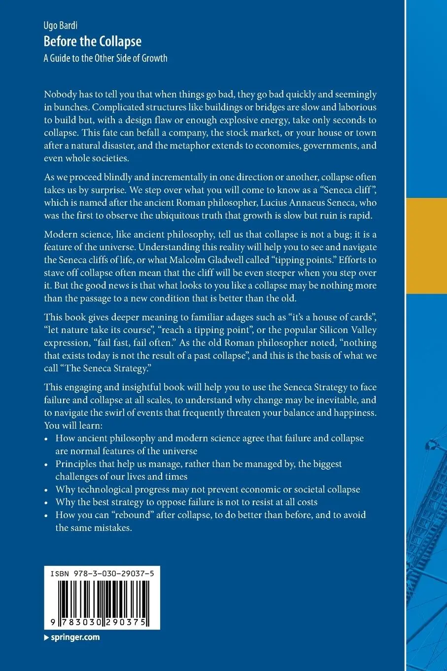 Rückseite: 9783030290375 | Before the Collapse | A Guide to the Other Side of Growth | Ugo Bardi