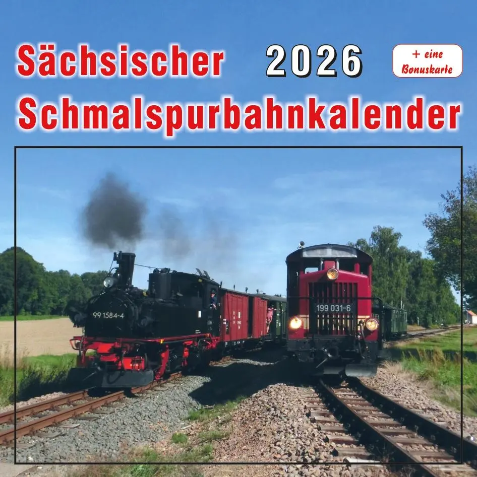 Cover: 9783965640375 | Sächsischer Schmalspurbahnkalender 2026 | Thomas Böttger | Kalender