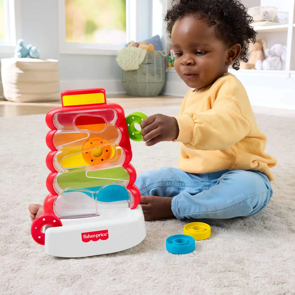 Bild: 194735360475 | Fisher-Price Rutschspaß Farbring Pyramide | Offene Verpackung | JLB81