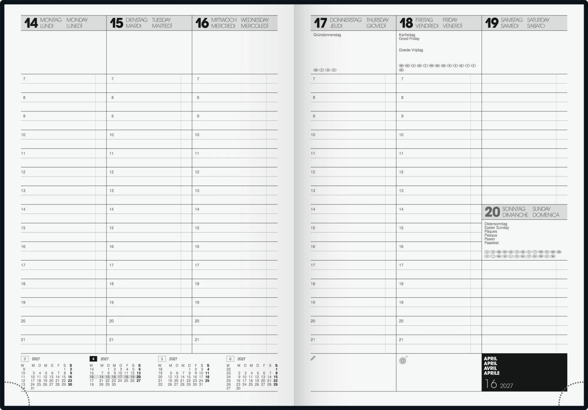 Bild: 4061947160475 | BRUNNEN 1078166907 Buchkalender Premium Mod. 781 2027 A4,...