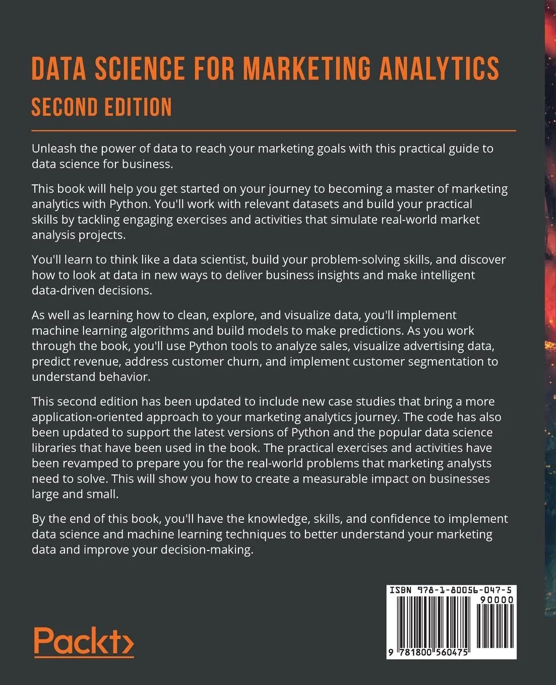 Rückseite: 9781800560475 | Data Science for Marketing Analytics - Second Edition | Baig (u. a.)