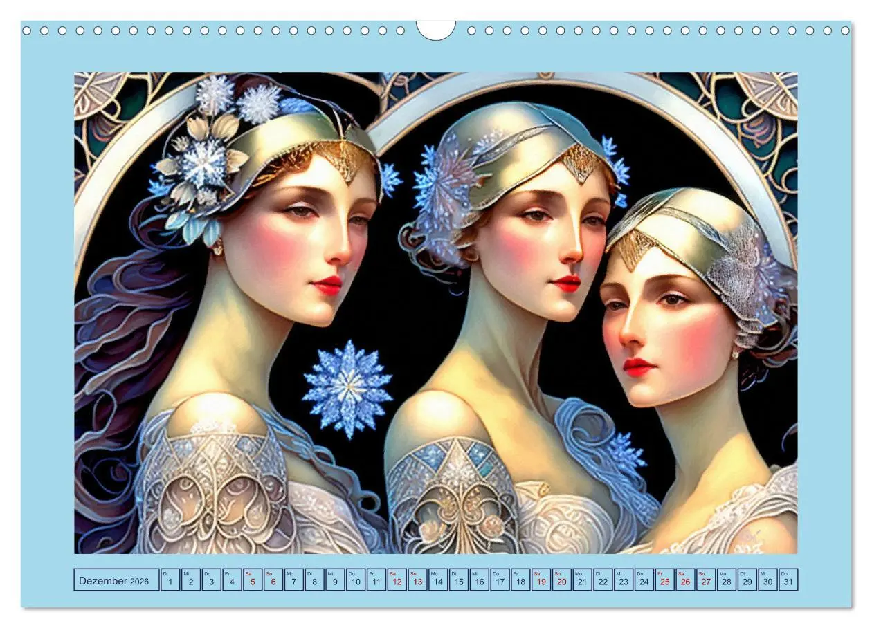 Bild: 9783457520475 | Art Deco Freundinnen (Wandkalender 2026 DIN A3 quer), CALVENDO...