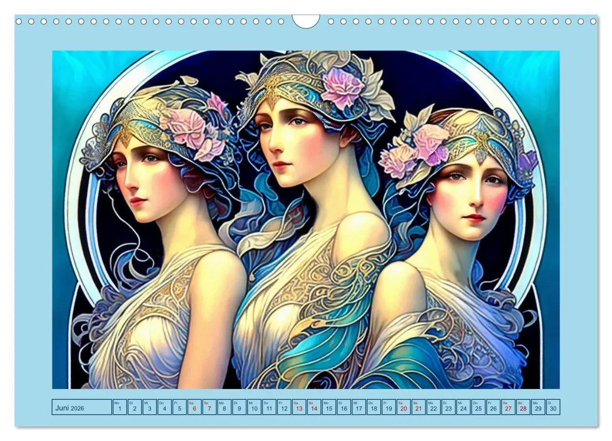 Bild: 9783457520475 | Art Deco Freundinnen (Wandkalender 2026 DIN A3 quer), CALVENDO...