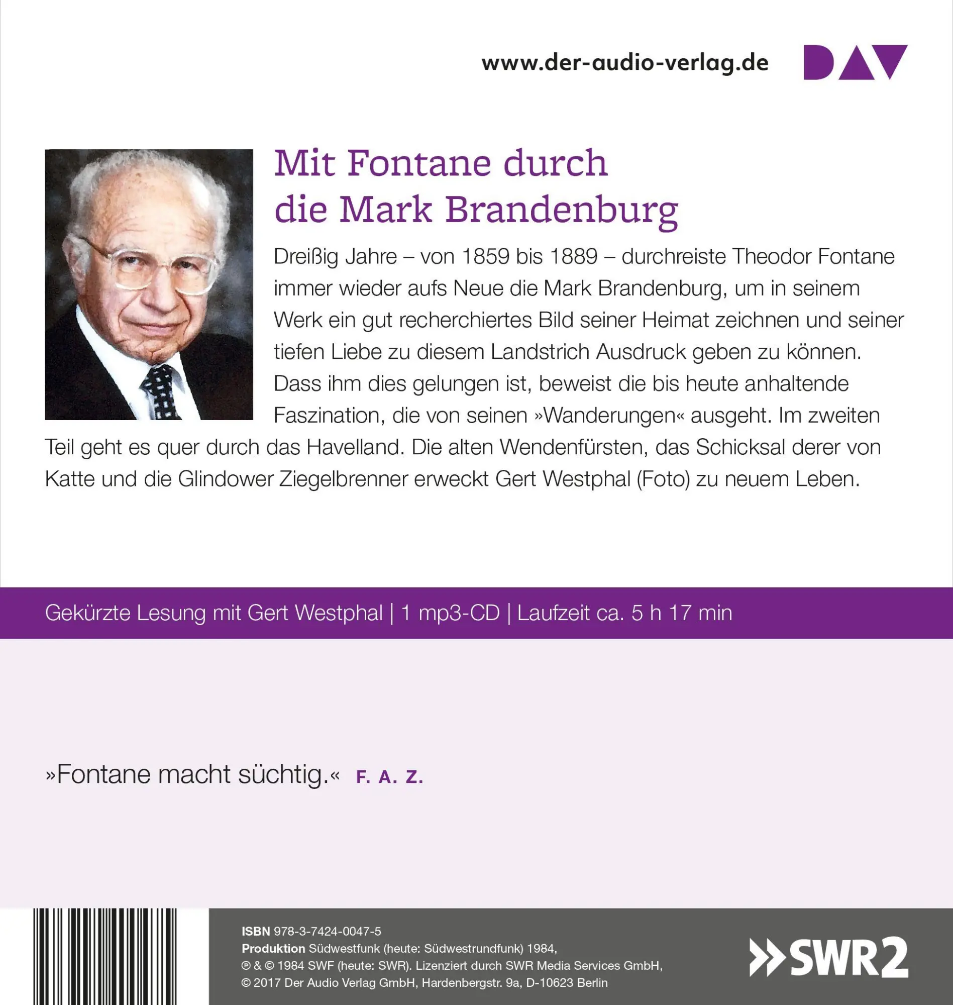 Rückseite: 9783742400475 | Wanderungen durch die Mark Brandenburg - Teil II | Theodor Fontane
