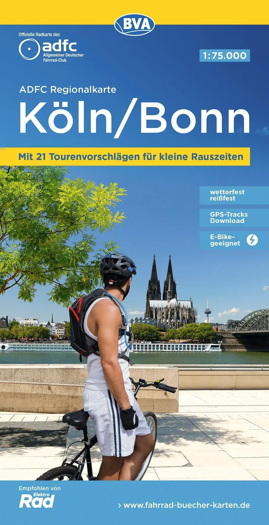 Cover: 9783969900475 | ADFC-Regionalkarte Köln/Bonn, 1:75.000, mit Tagestourenvorschlägen,...