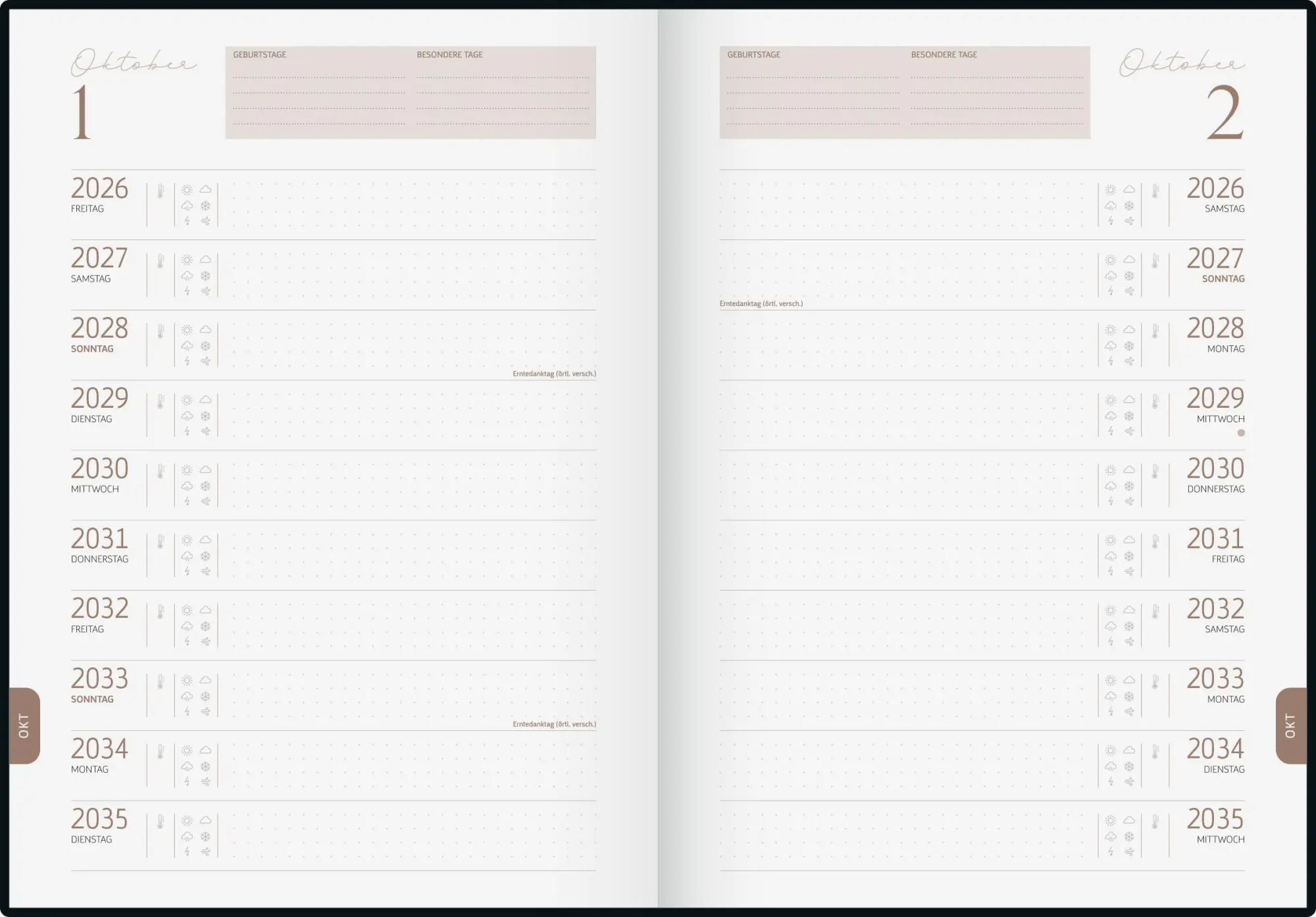 Bild: 4003273790575 | rido/idé 7022404016 10-Jahres-Kalender 2026-'35 "10 Years of...
